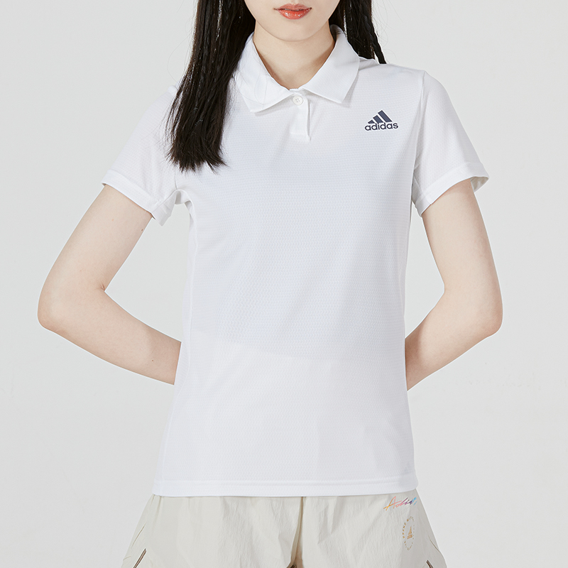 (WMNS) adidas HEAR.RDY Polo Shirt 'White' HC2718