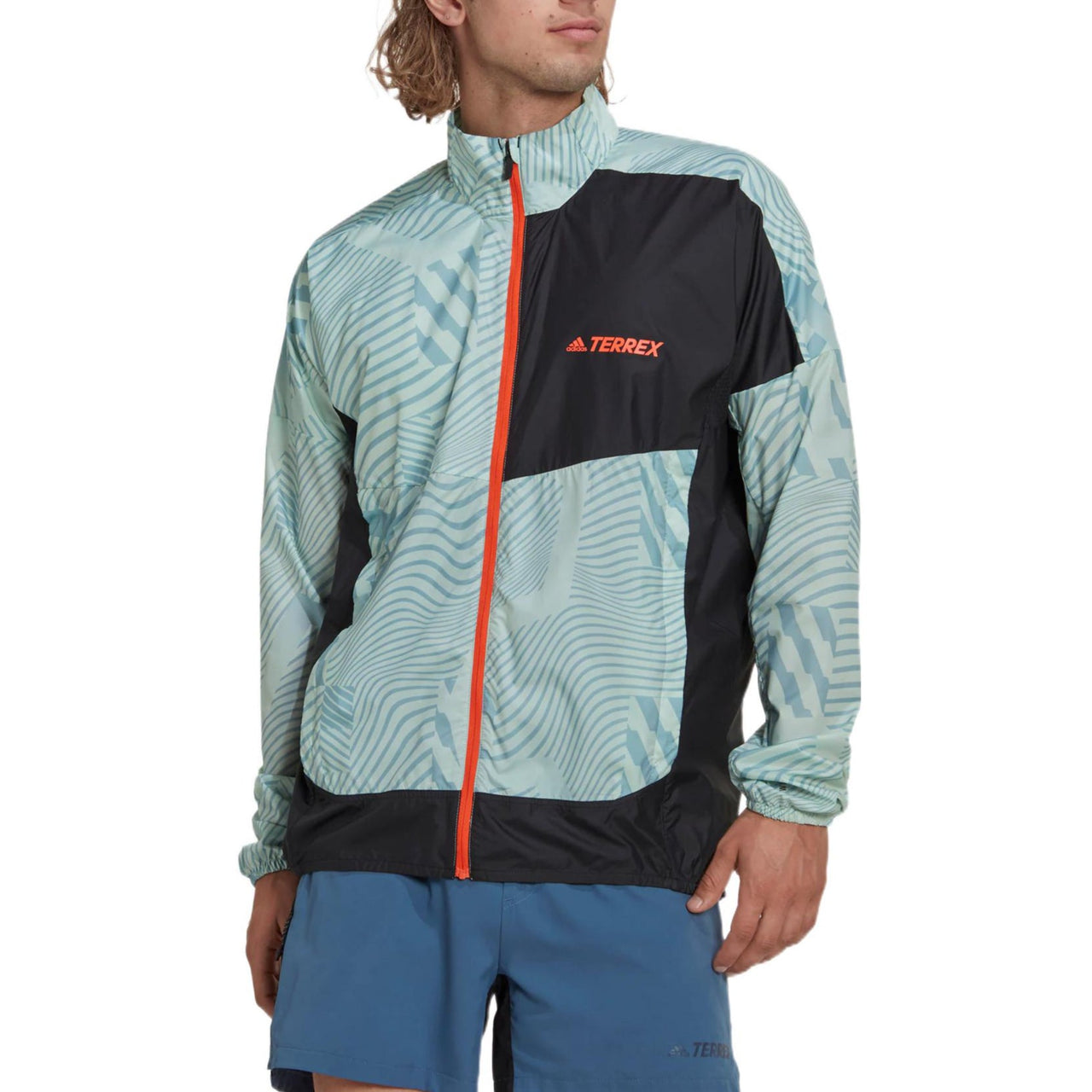 adidas Zipper  Cardigan  Colorblock Stand Collar Sports Jacket HI6199