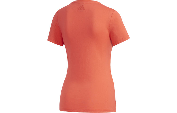 (WMNS) adidas Sports Stylish Pullover Round Neck Short Sleeve Pink FJ1108