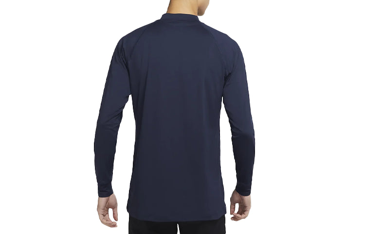 Nike SS22 Dri-FIT Uv Vapor Golf Sports Stand Collar Long Sleeves Obsidian Color CU9803-451
