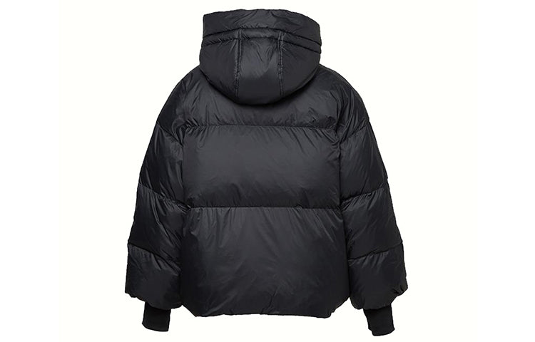 (WMNS) Converse Short Down Fill Puffer Hooded Jacket 'Black' 10019326-A03