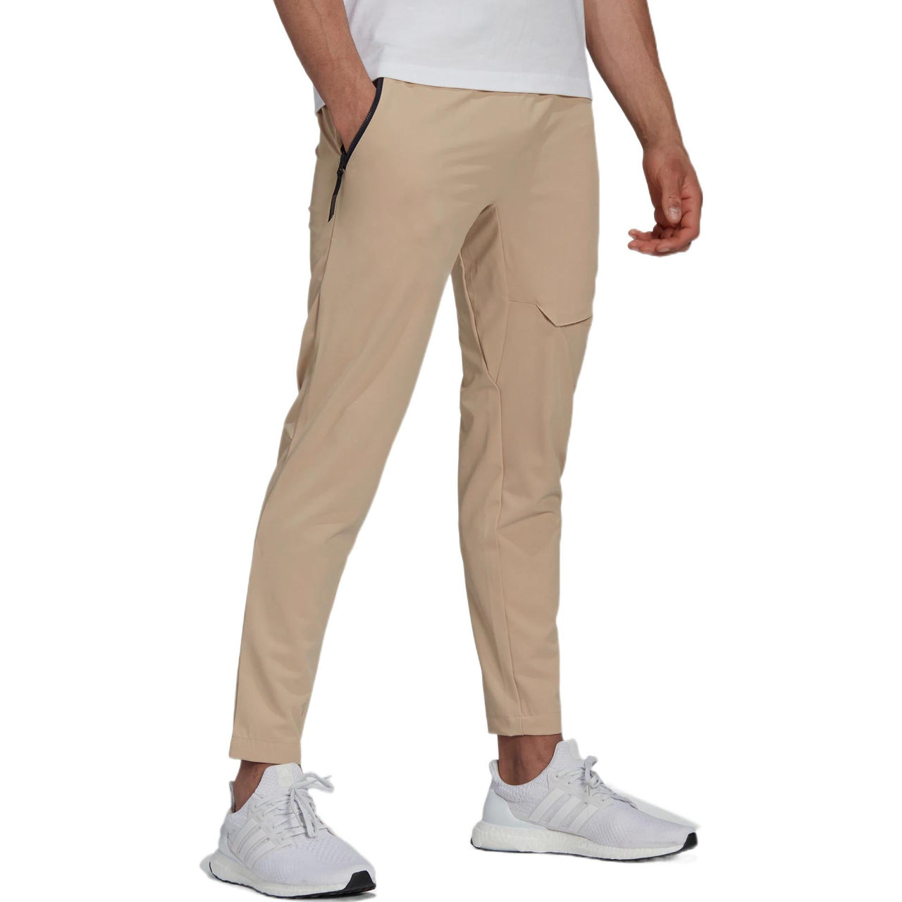 Men's adidas 4cmte Pant Solid Color Logo Printing Straight Slim Fit Sports Pants/Trousers/Joggers Light Brown HK4494