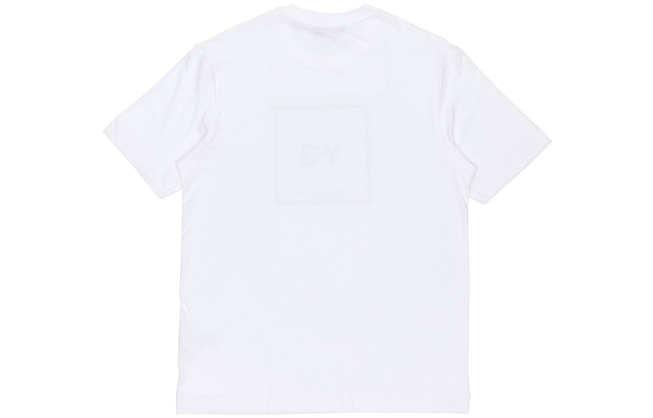 Y-3 SS21 Alphabet Logo Loose Round Neck Short Sleeve White T-Shirt GV6061
