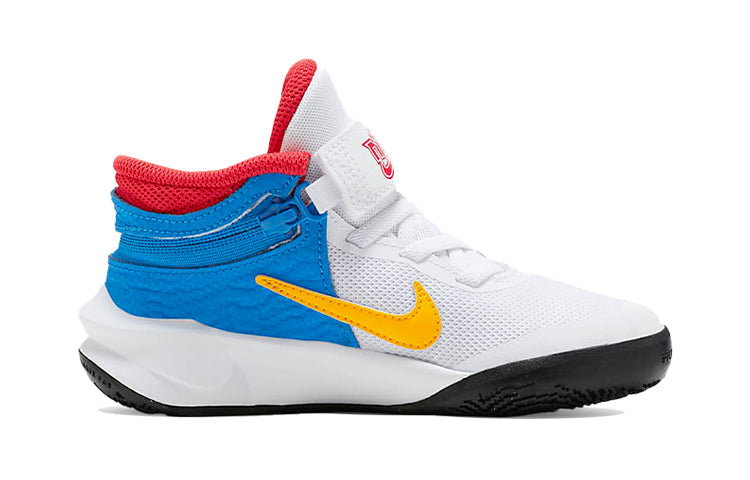 (PS) Nike Team Hustle D 10 FlyEase 'White Blue Yellow' DV9109-171