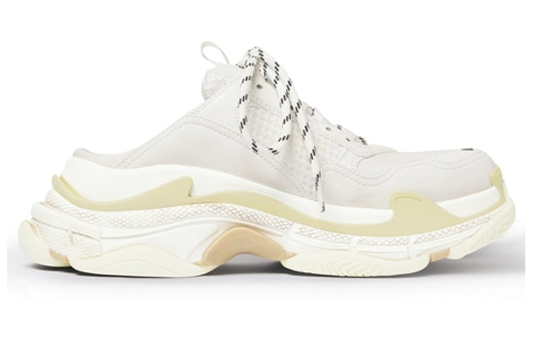 Balenciaga Triple S Mules 'White Double Foam and Mesh' 755687W3SM29097