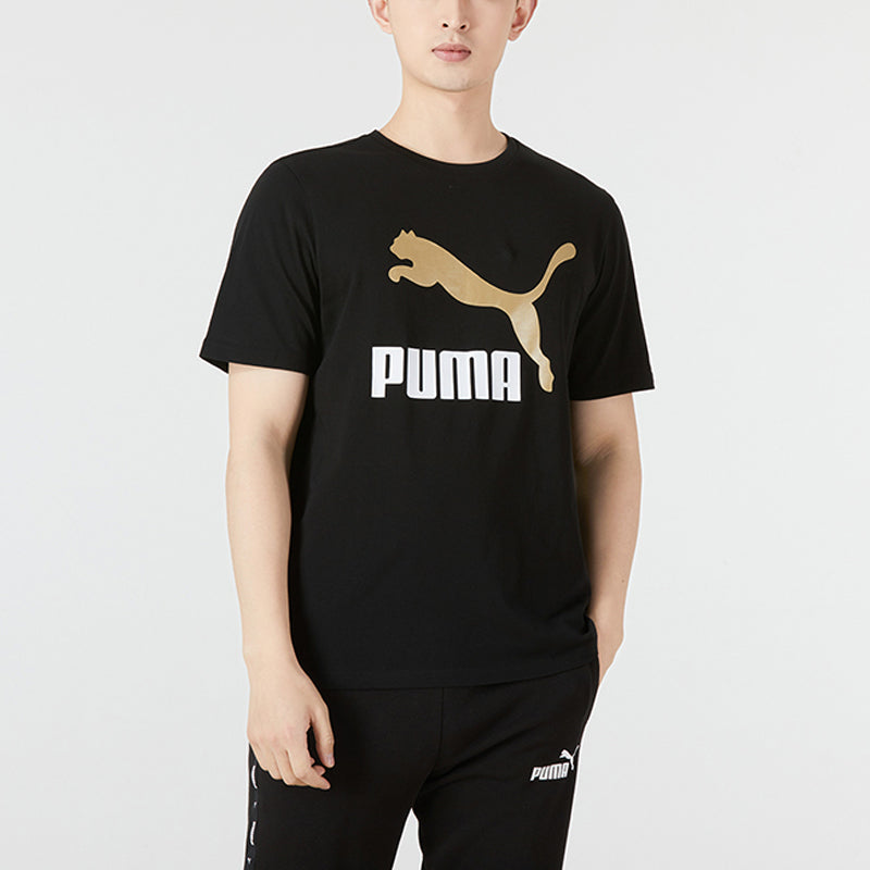 PUMA Classics Logo Metallic Tee 'Black' 536345-01