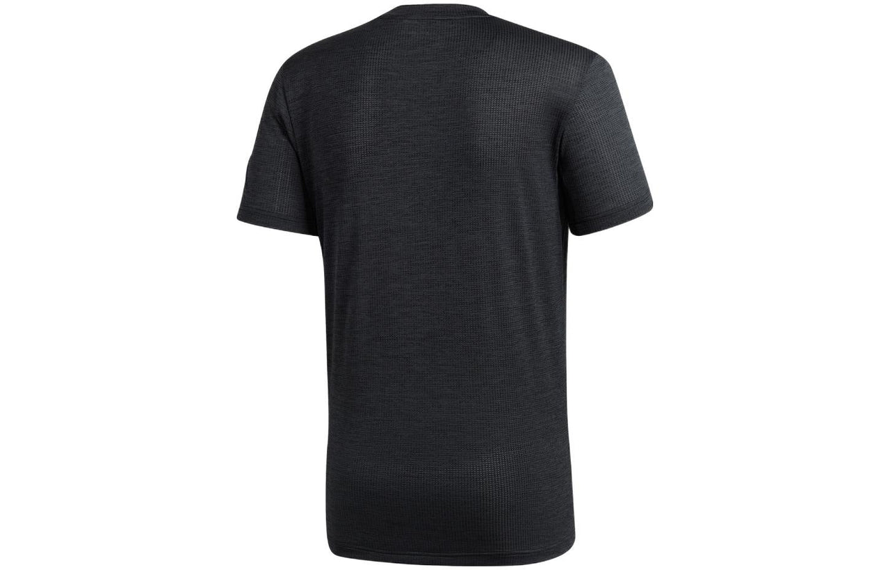 Men's adidas Sports Logo Solid Color Short Sleeve Carbon Black T-Shirt CZ0160