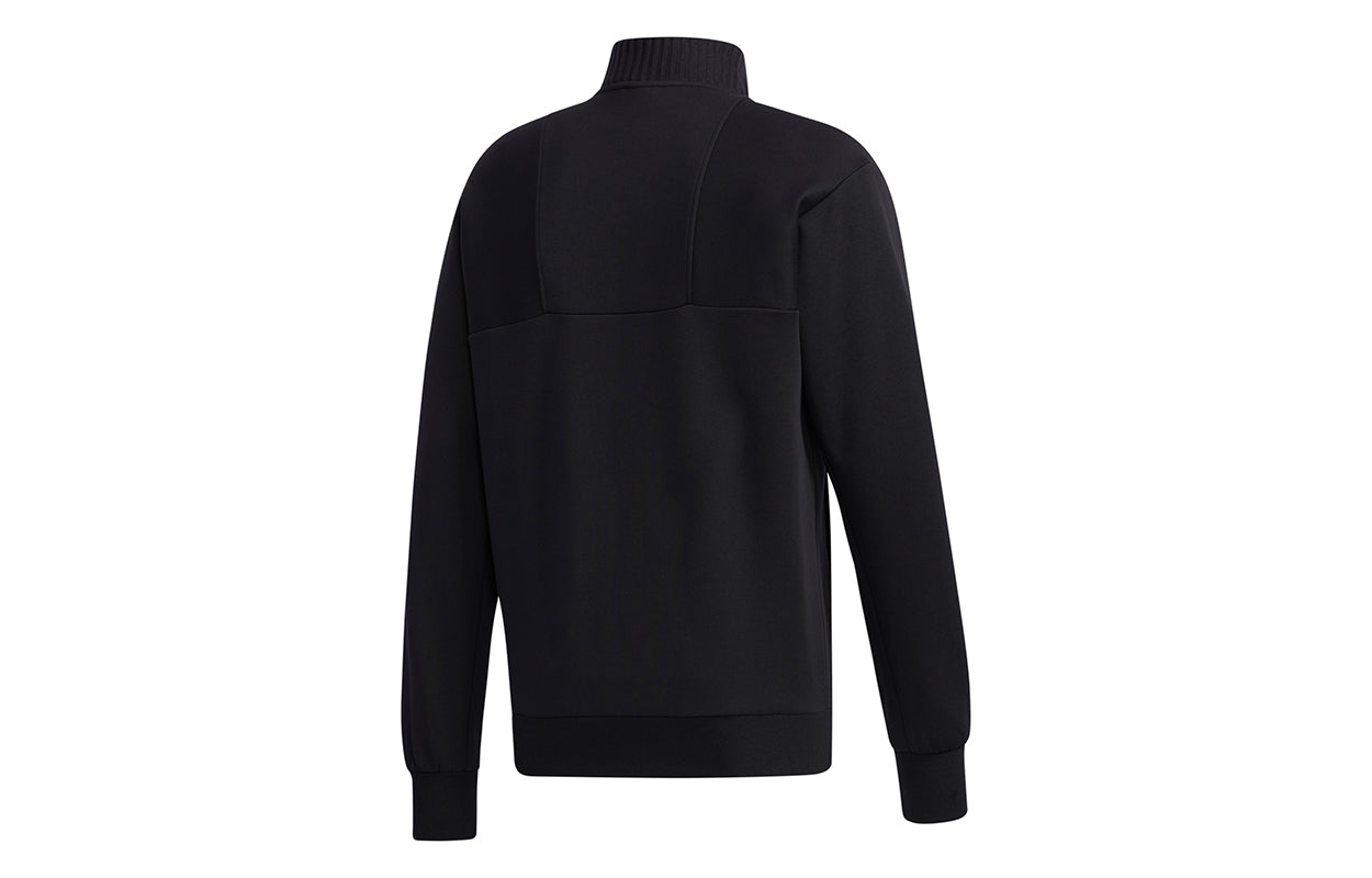 adidas WJ TT SWT Sports Stylish Stand Collar Logo Jacket Black GF4045