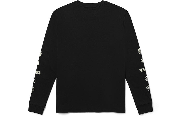 (WMNS) Vans Strawberry Printing Round Neck Pullover Long Sleeves Black VN0A5F6ABLK