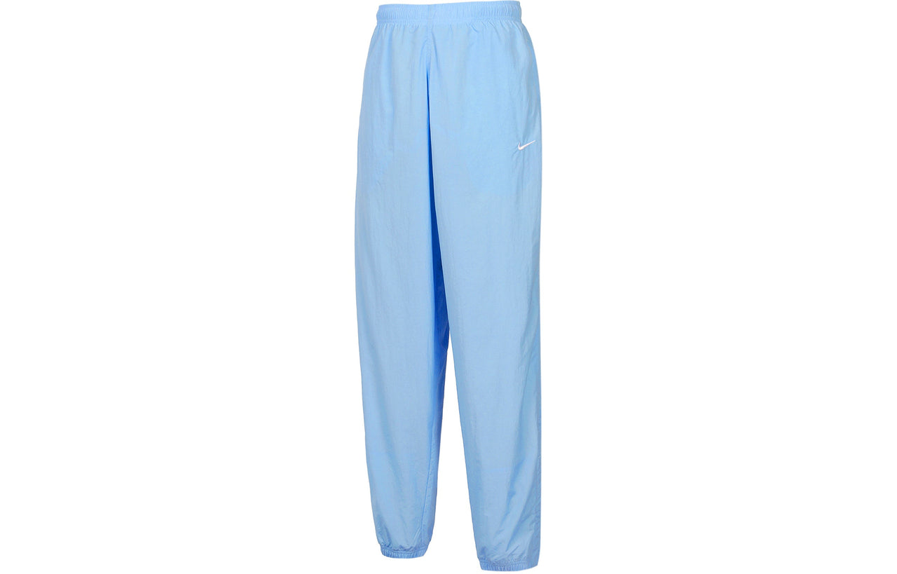 Nike Swoosh Embroidered Retro Nylon Sports Pants Light Blue CD6544-436
