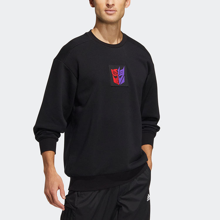 adidas x Transformers Crossover CNY TF Turf SWEAT 22 Pattern Printing Sports Pullover Black HM7449