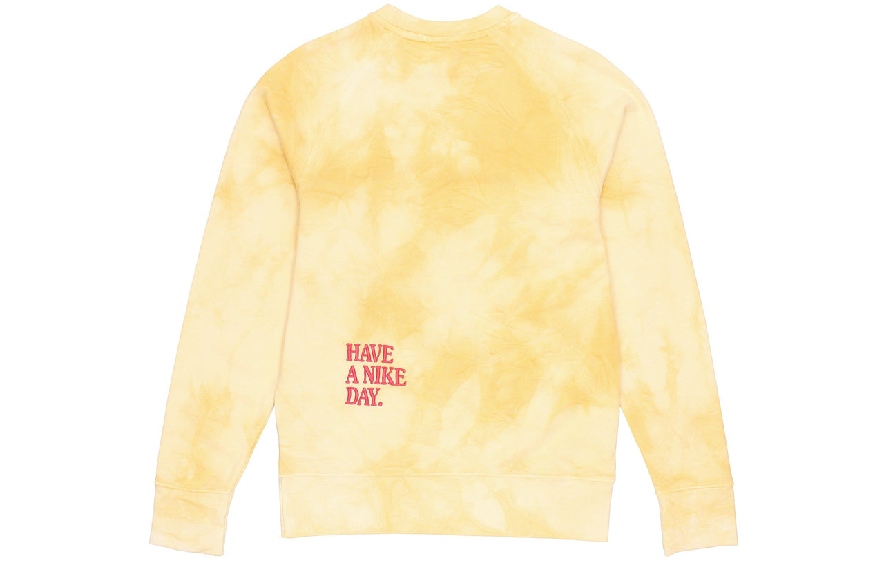 Men's Nike Sportswear Tie Dye Embroidered Daisy Round Neck Gold DM5011-777