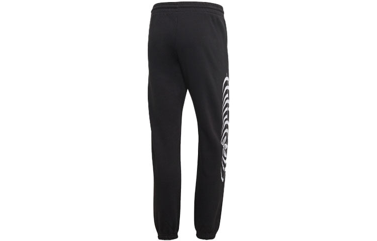 adidas originals Torsion Sp Logo Printing Running Sports Long Pants Black GD6011