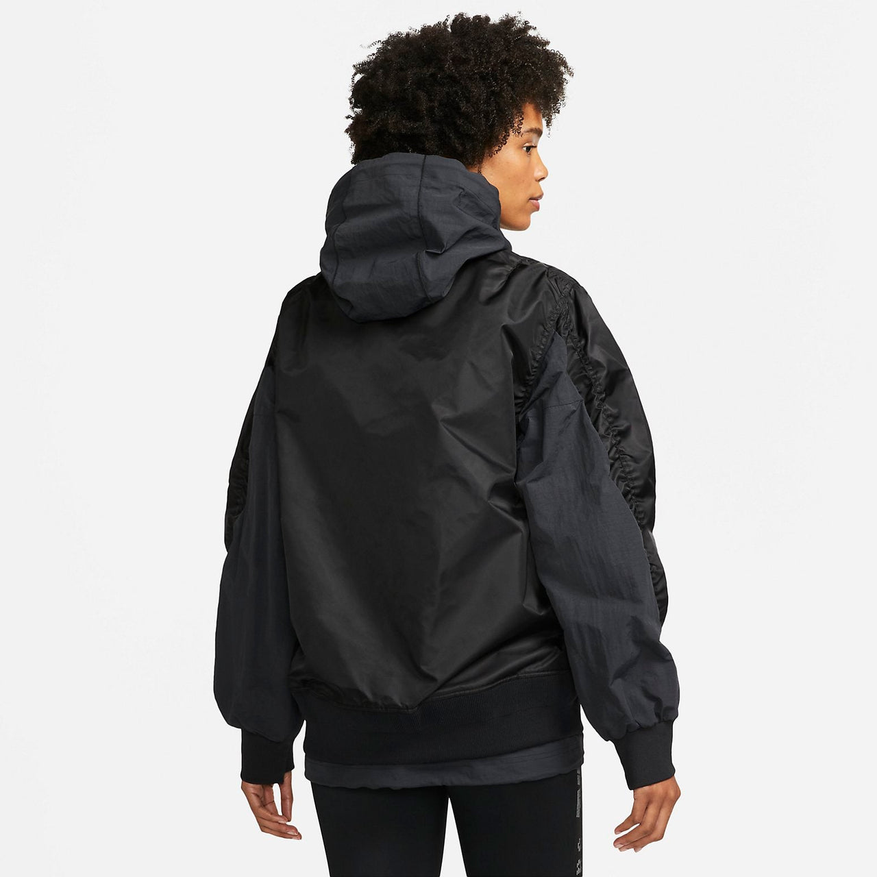 (WMNS) Nike x sacai Layered Bomber Jacket 'Black' CV5686-010