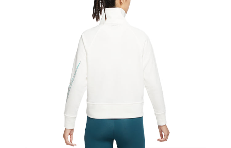 (WMNS) Nike CNY New Year's Edition Casual Sports Solid Color Half Zipper Stand Collar Hoodie Jacket Sail White DQ5371-133