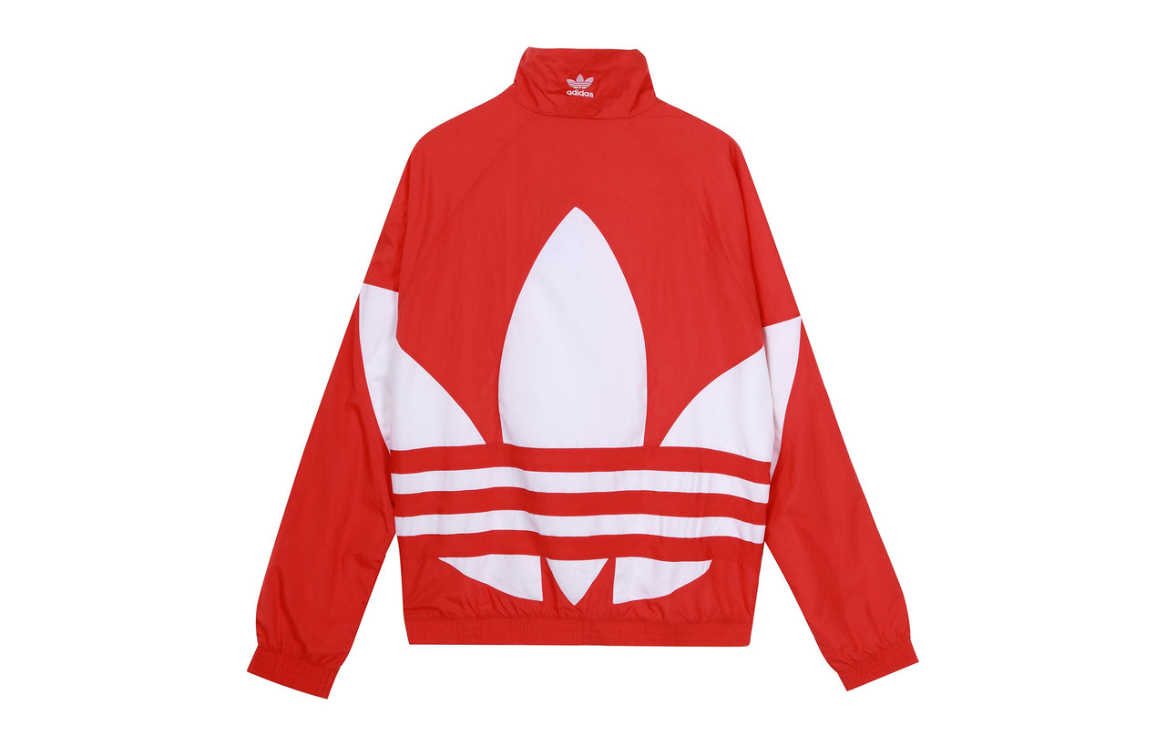 adidas originals Bg Trefoil TT Large logo Sports Jacket Red FM9891