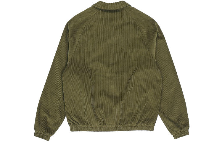 Men's Nike Stack Logo Casual Corduroy Jacket Autumn Green DO2323-326