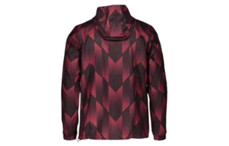 adidas Manchester United Stripe Full Print Athleisure Casual Sports Hooded Jacket Purple Red GR3872