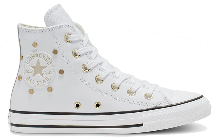 (WMNS) Converse Chuck Taylor All Star Studs High Top Leather Spot Rivet White 565848C