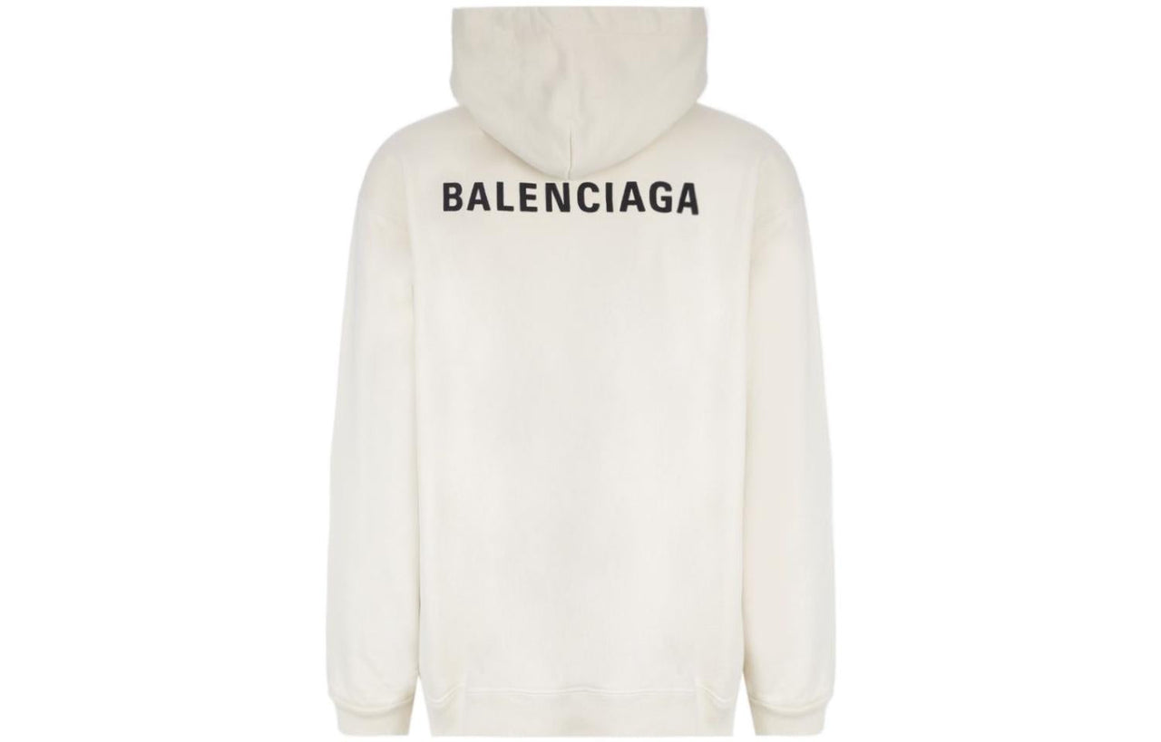 Balenciaga Back Logo Hoodie Regular Fit 'Off White' 600583TMVF5-9069
