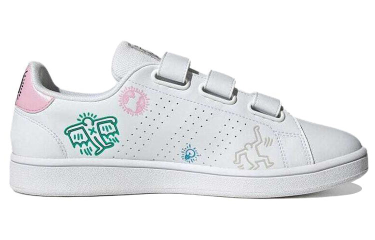 Keith Haring x adidas neo Advancourt Base 'White Blue Pink' GX3675