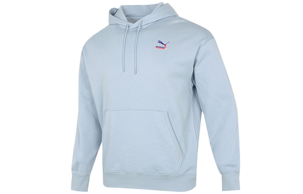 PUMA Logo Hoodie 'Light Blue' 534443-61