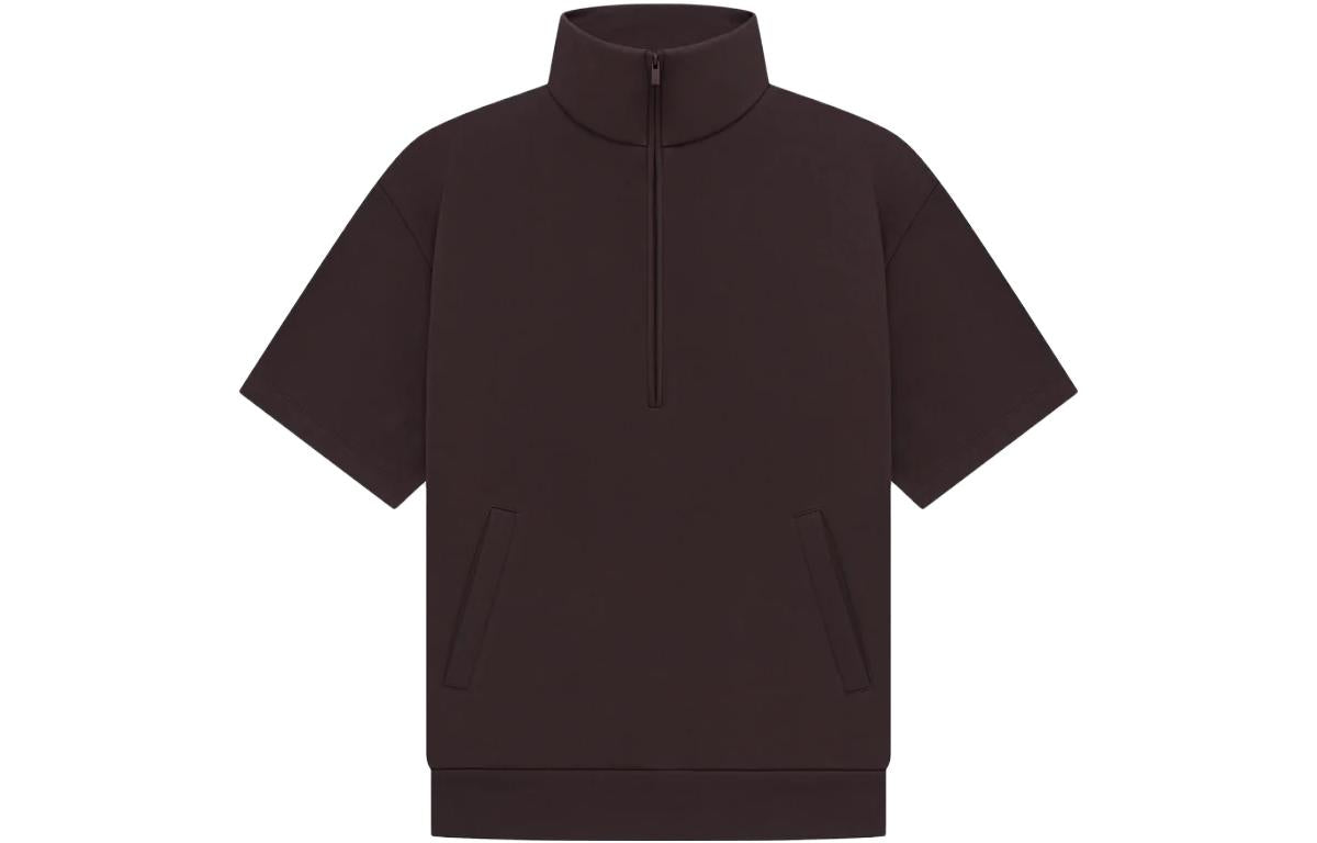 Fear of God Essentials Drop2 SS23 LS Halfzip 3/4 Sweatshirt 'Brown' 192BT224310F