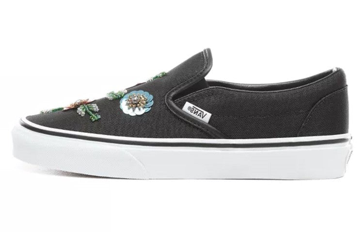 Vans Floral Sequins Slip-On Shoes Black VN0A38F7VM6