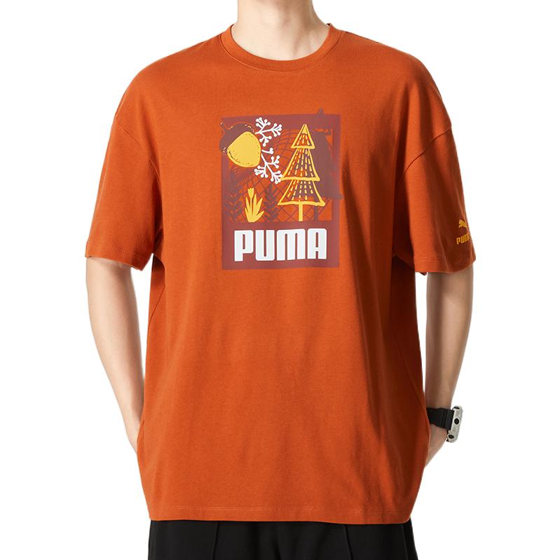 PUMA FF Short Sleeve Graphic Tee 'Orange' 538776-64