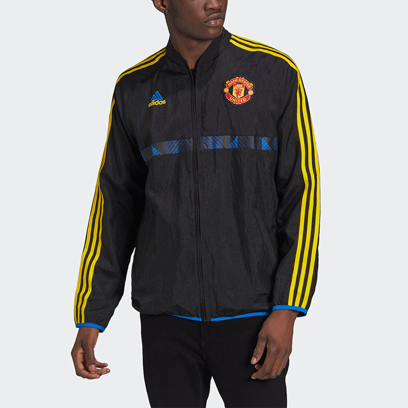 adidas 21-22 Season Manchester United Soccer/Football Sports Jacket Black GR3871