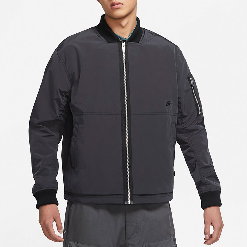 Nike Solid Color Training Loose Casual Jacket Black DD4715-010
