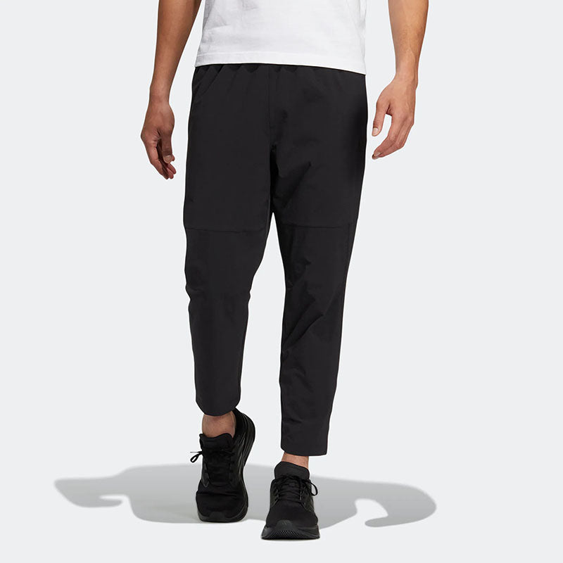Men's adidas Solid Color Casual Woven Sports Pants/Trousers/Joggers Autumn Black HM2970