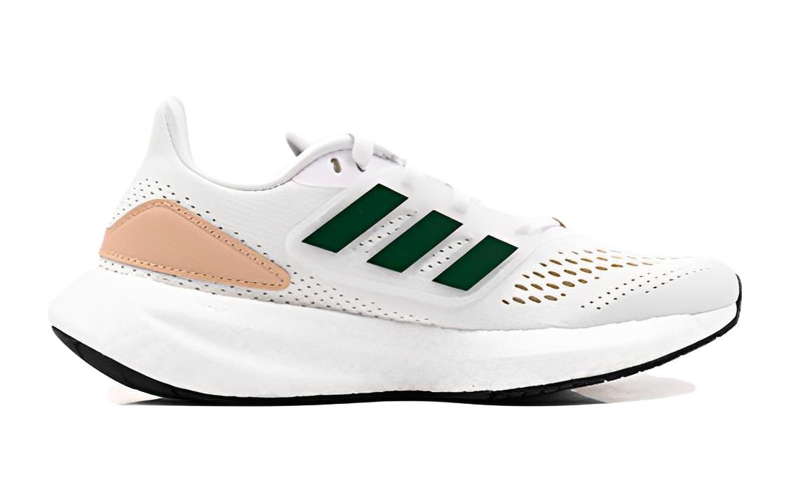 (GS) adidas PureBoost 22 Running Boost Primeknit 'White Green Beige' IF5543