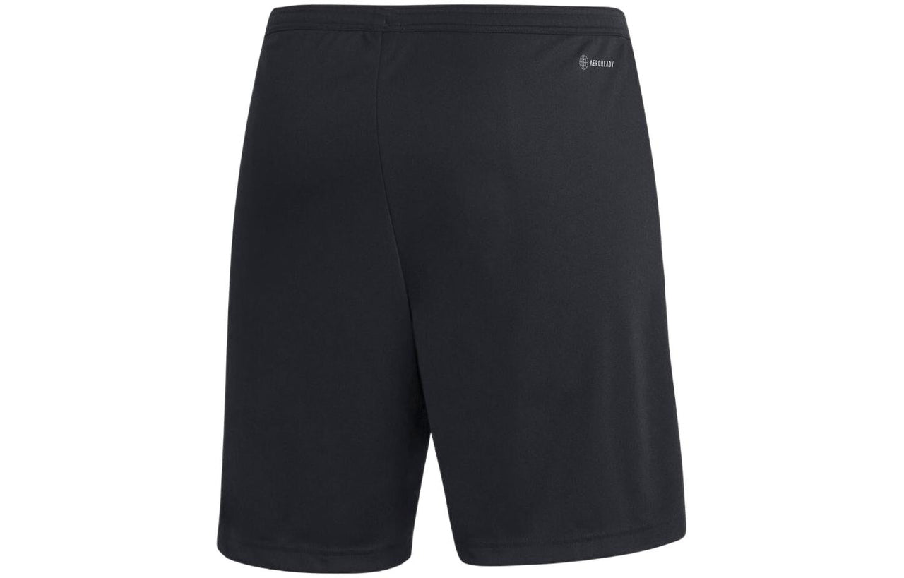Men's adidas Solid Color Logo Printing Straight Casual Shorts Black H57504