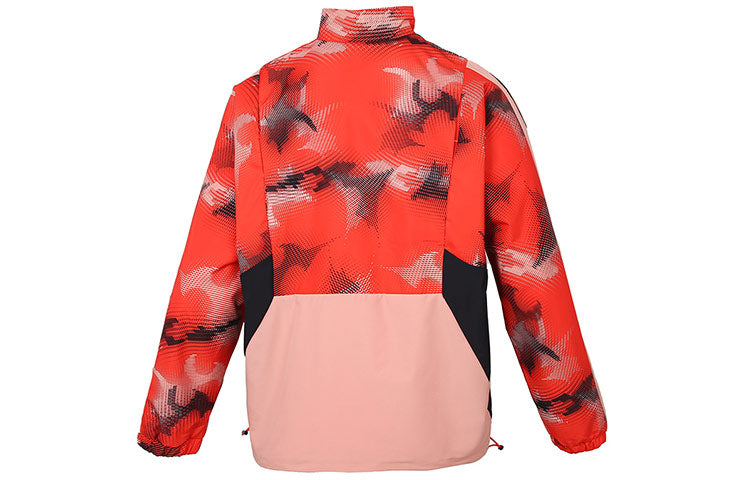 Men's adidas St Wv Newblock Contrasting Colors Pattern Jacket Orange Yellow H40237