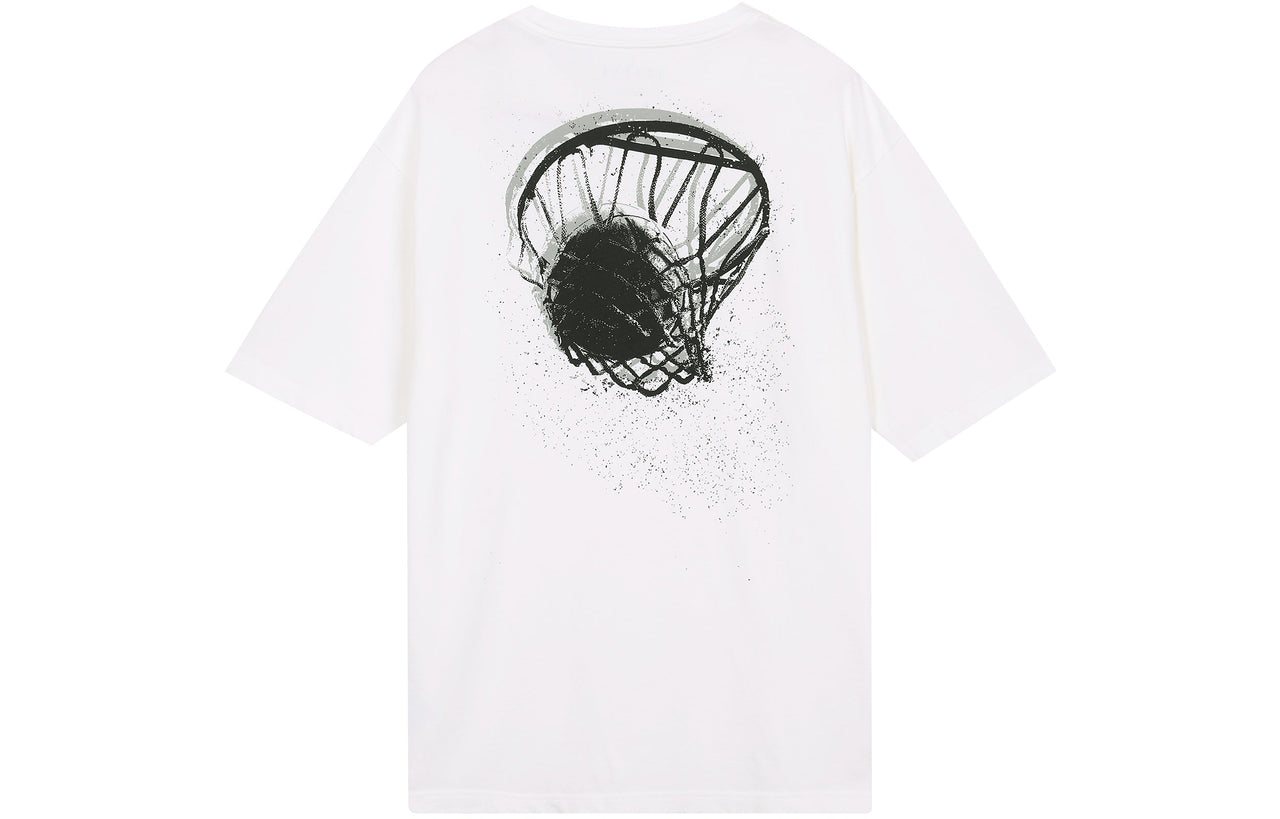 Men's Air Jordan Flight Essentials Washed Basketball Sports Printing Round Neck Short Sleeve White T-Shirt CZ8064-101