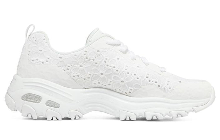 (WMNS) Skechers DLites 1.0 'White Silver' 896090-WSL