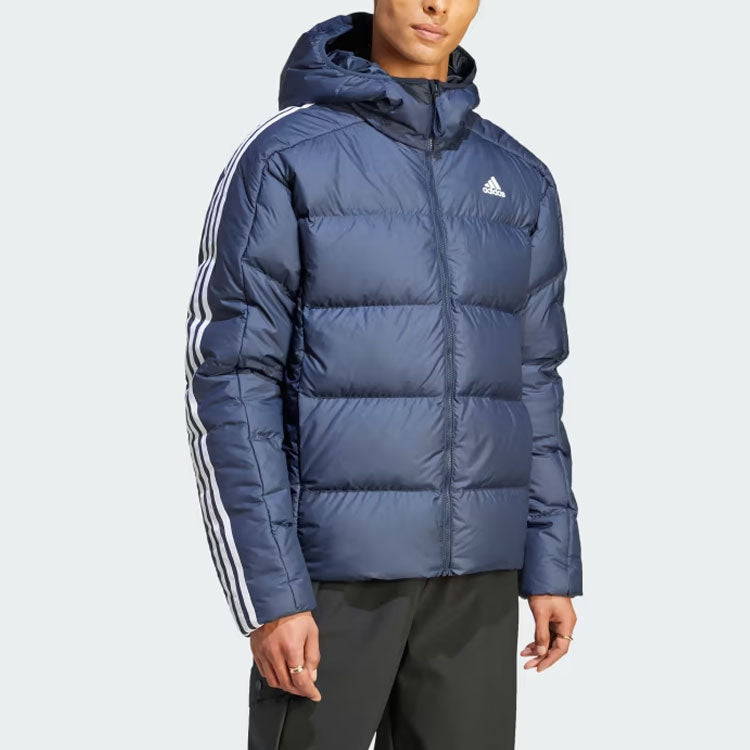 adidas Midweight Down Hooded Jacket 'Blue' IK3213