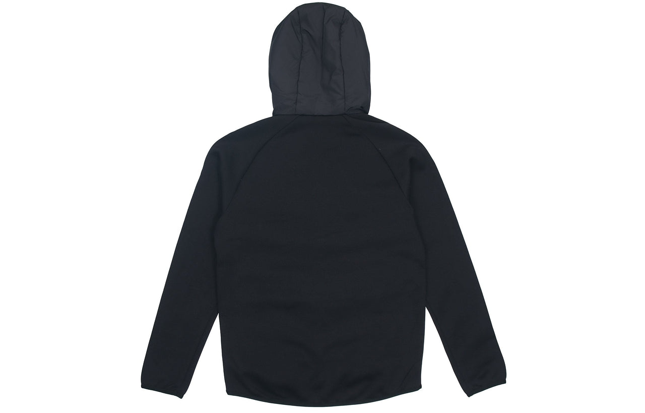 adidas neo M Dwn Hybrd Jkt Splicing Sports hooded down Jacket Black H45248