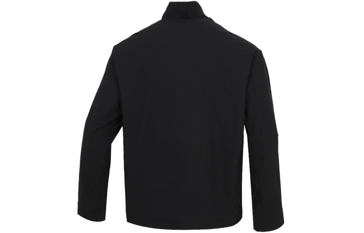 adidas Splicing Solid Color Athleisure Casual Sports Jacket Black H39338