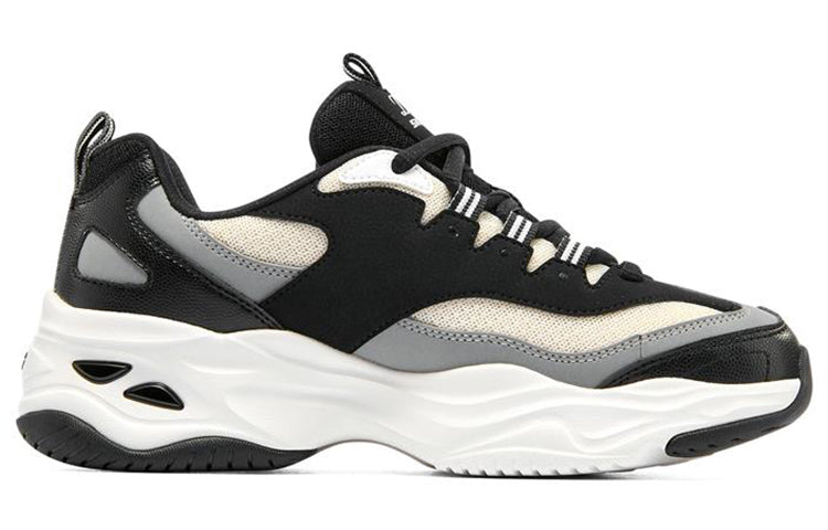 (WMNS) Skechers D'lites 4.0 'Grey Black' 896144-BKW