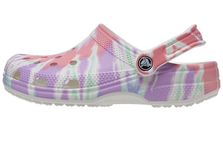 Crocs Classic clog Pattern Crocs Flat Heel Sports Colorful Blue Sandals 205453-6SN