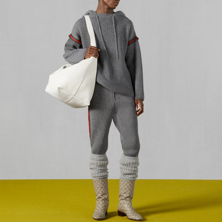 Gucci Wool Cashmere Sweater With Hood 'Grey' 758112-XKDH3-1160