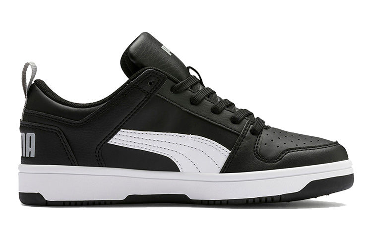 (GS) PUMA Rebound Layup Lo Low Top Black/White 370490-02