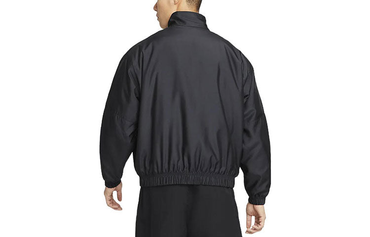 Nike Solid Color Logo Stand Collar Jacket Black DN1267-011