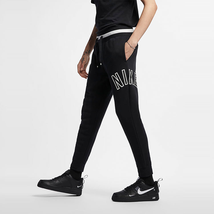 Nike Casual Sports Slim Fit Fleece Long Pants Black AR1825-010
