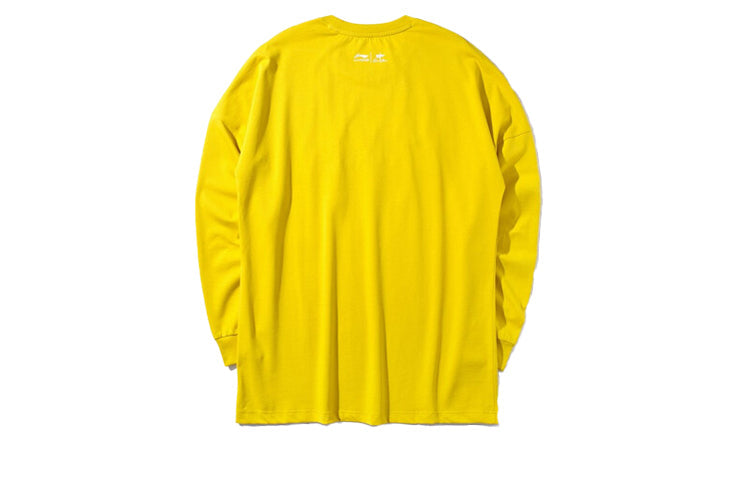 Li-Ning David Graffiti Crossover Loose Long Sleeves 'Yellow' AHSP553-3