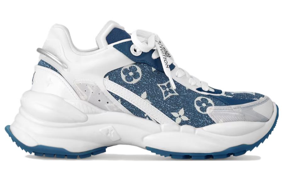 (WMNS) LOUIS VUITTON Run 55 Sneakers 'Denim Monogram with Grey White' 1AC27W