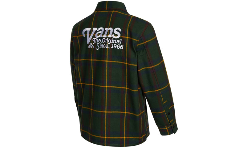 Men's Vans Contrasting Colors Plaid Jacket Green VN0A5H8BPP0