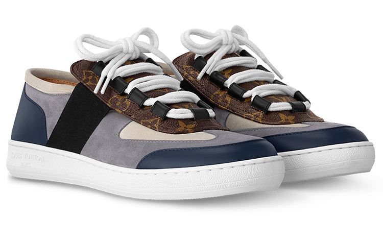 (WMNS) LOUIS VUITTON Lous Sneakers 'Blue Grey with Brown Monogram' 1ABUUP